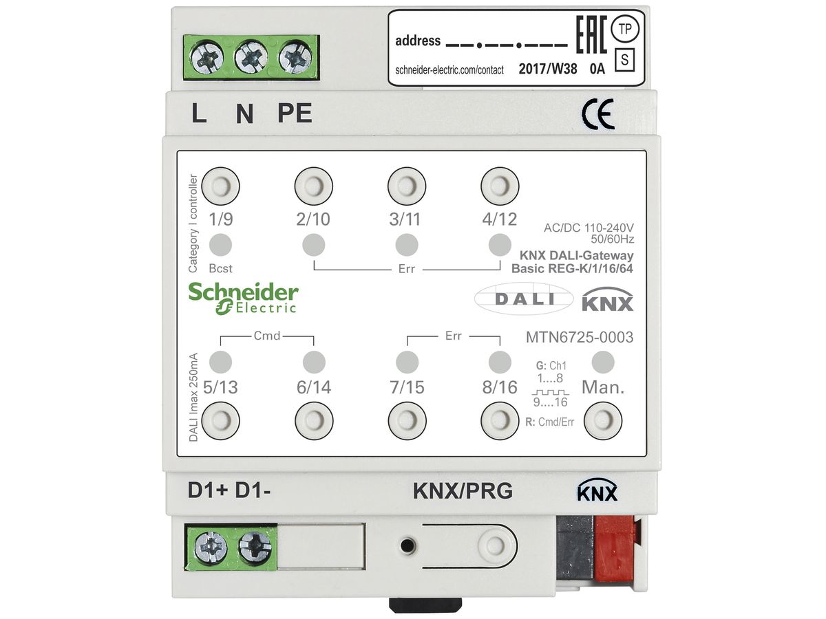REG-Schnittstelle Schneider Electric Basic 1/16/64, KNX/DALI
