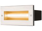 EB-LED-Wandleuchte SLV BRICK, 9W 950lm 3000K symmetrisch IP65 Edelstahl