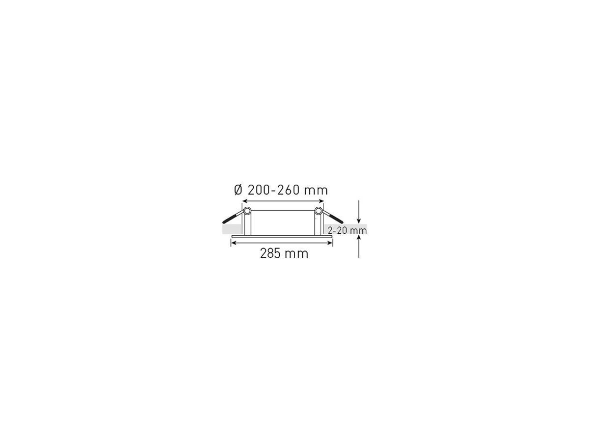 Erweiterungsrahmen maxLUCE für LED-Spot ATMO 200 weiss bis Ø260mm