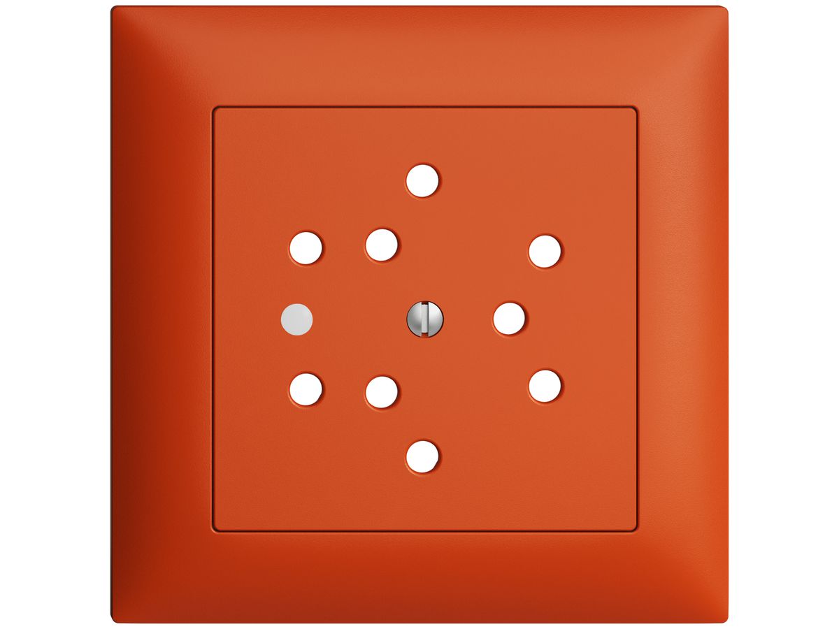 UP-Frontset EDIZIOdue orange 88×88mm 3×T12 mit Linse