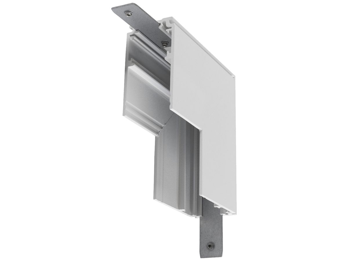 L-Verbinder SLV 48V TRACK Aluminium 84×84×47mm weiss
