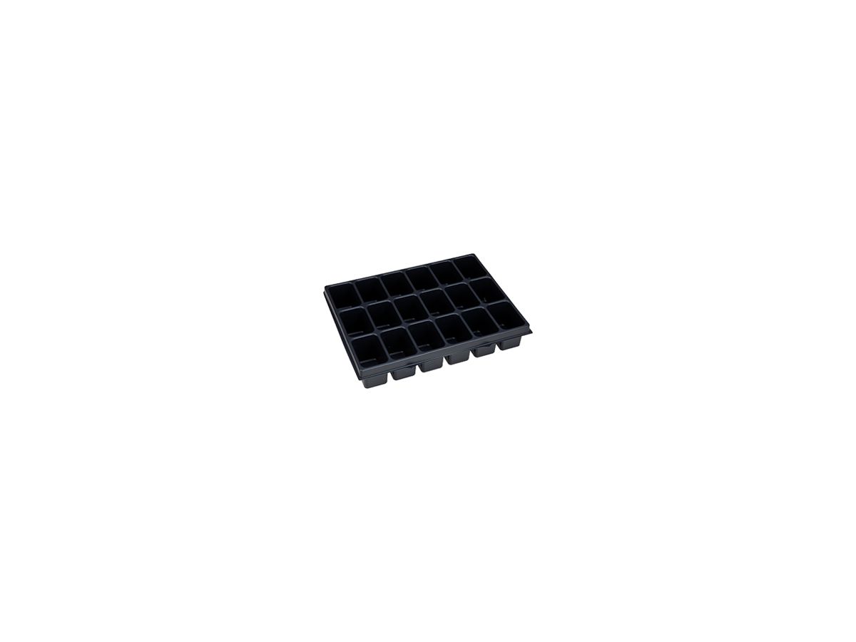Sortiereinsatz BS Systems L-BOXX 72 349×63×265mm Kunststoff schwarz 18 Fächer