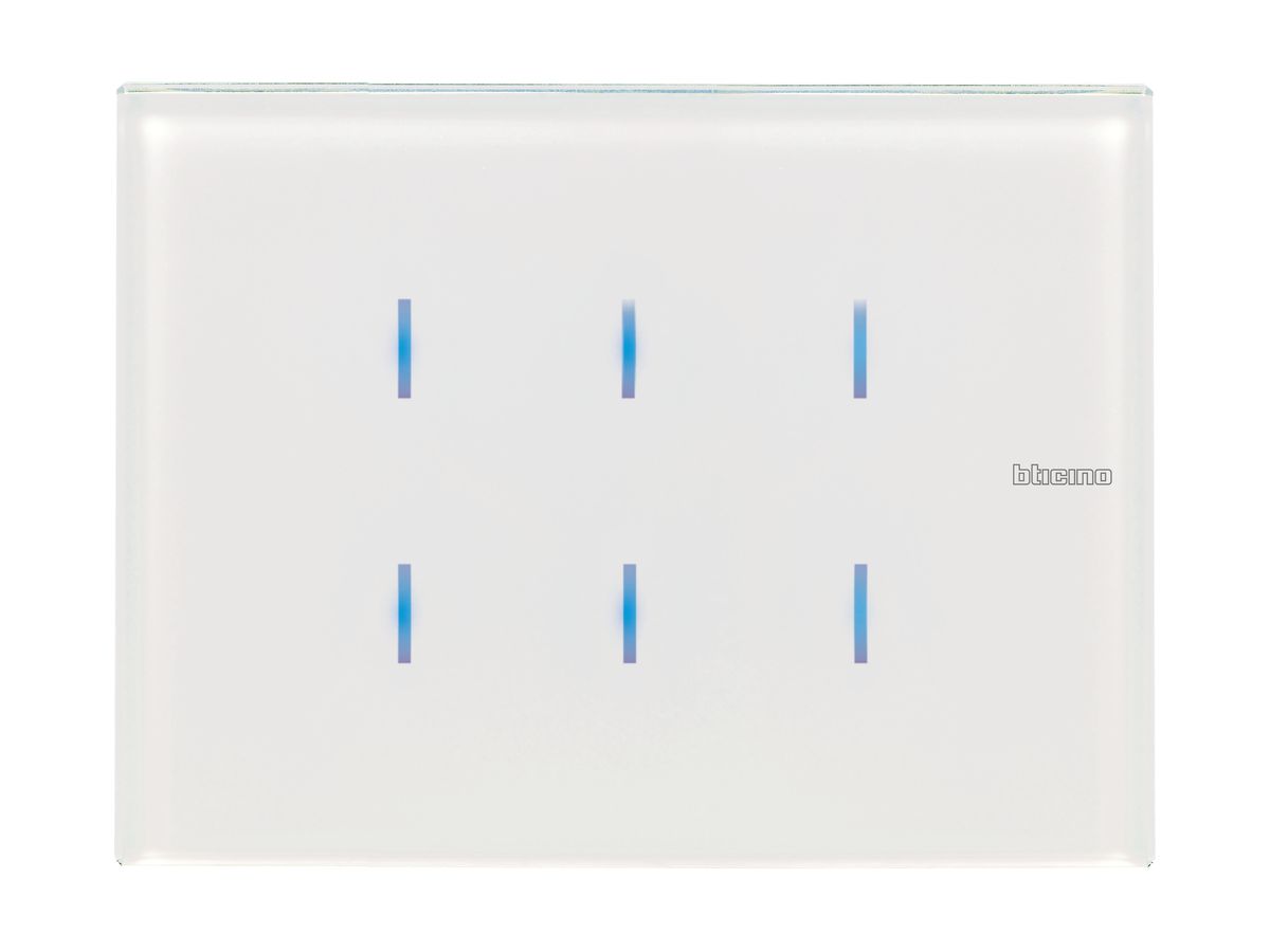 UP-Tastsensoren Bticino 6-fach Glas weiss, MyHOME Axolute