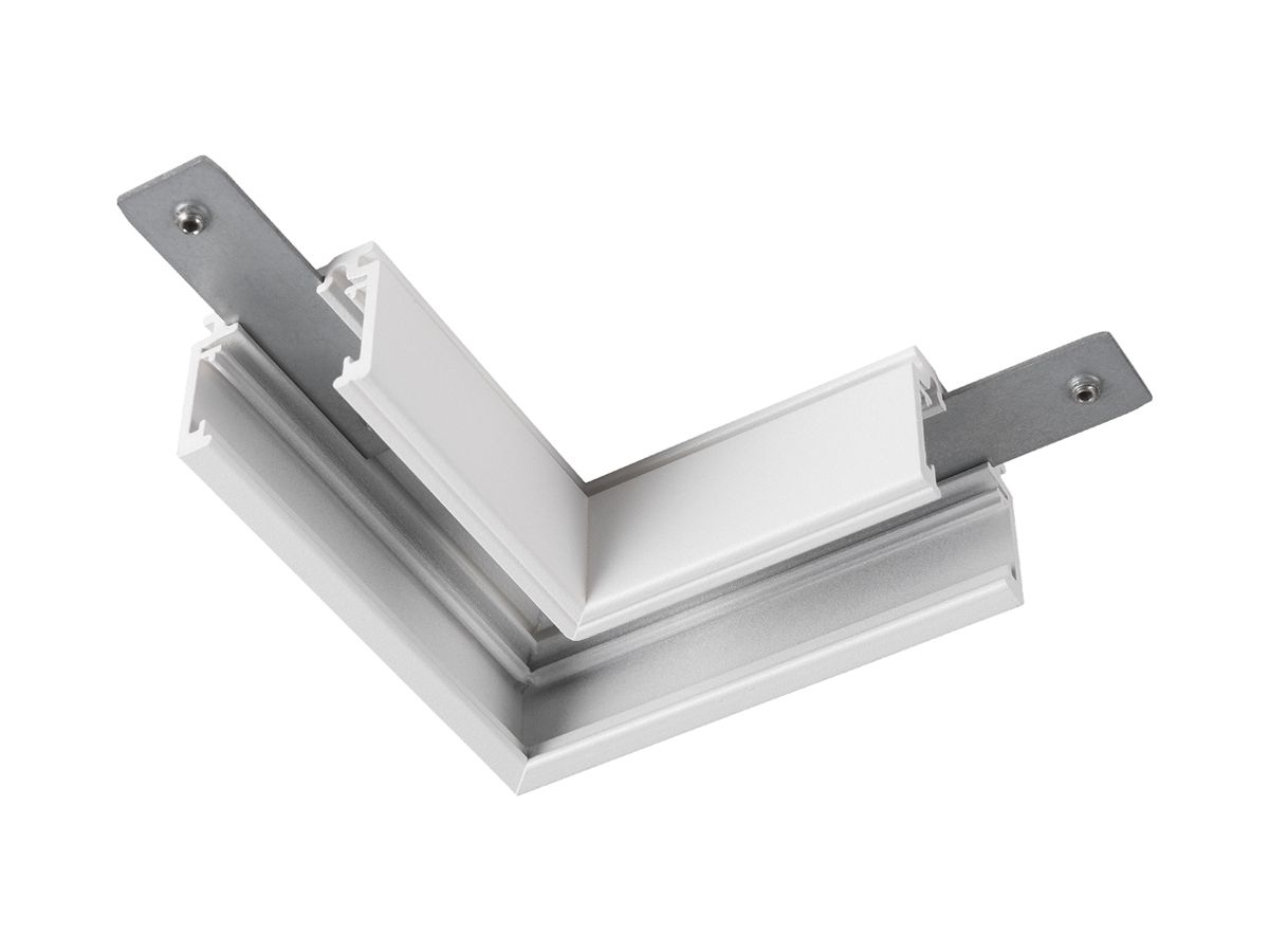 L-Verbinder SLV 48V TRACK Aluminium 71×71×21.9mm Standard rechts weiss