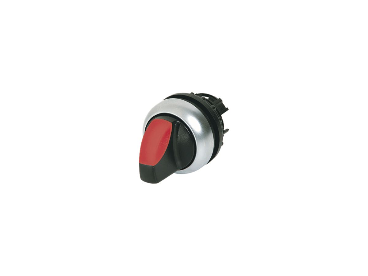 Leucht-Knebelgriff ETN RMQ 3 Stel.rastend schwarz-rot, Ring verchromt