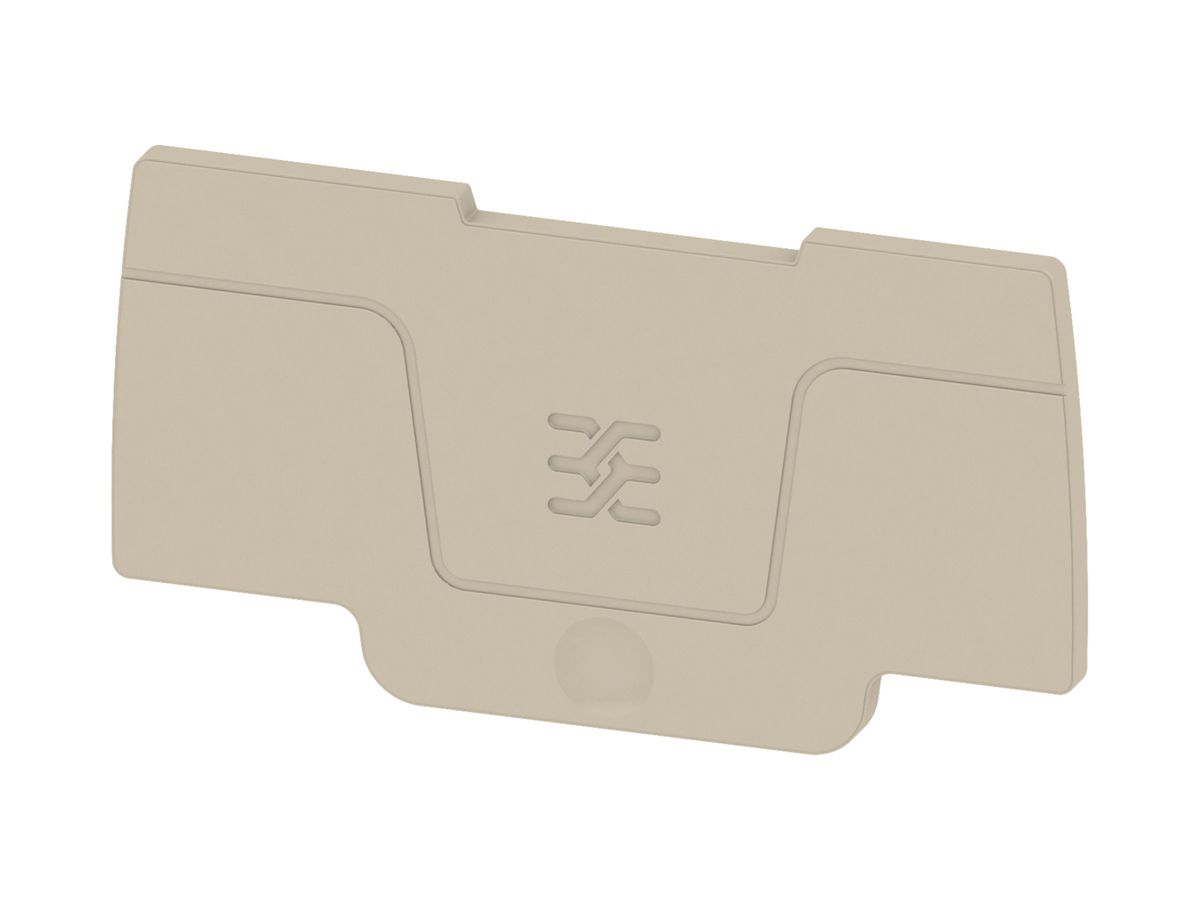 Endplatte beige 2.1mm V0 Snap-In 2.5mm² L/N/PE