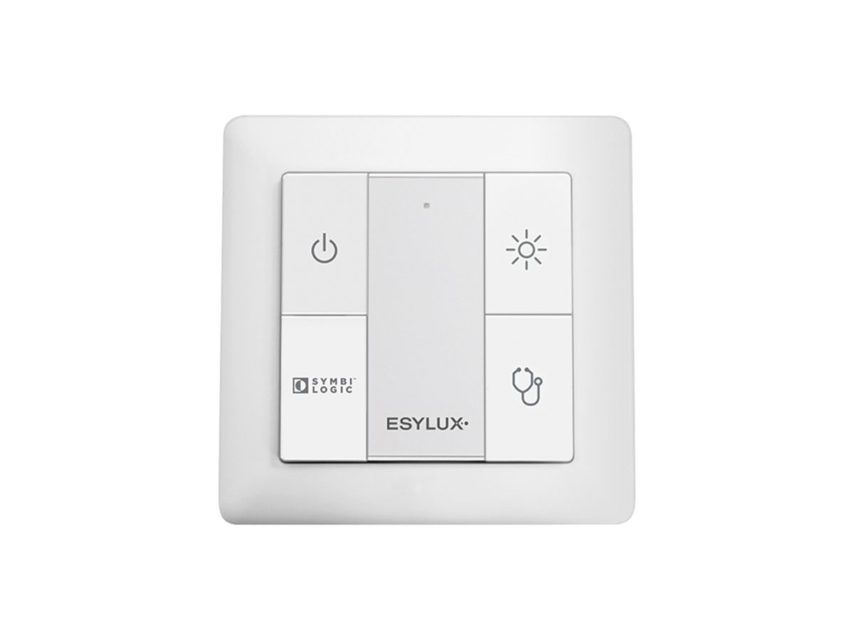 UP-Taster ESYLUX DALI, 4-fach, für Patientenzimmer-Lichtszenen