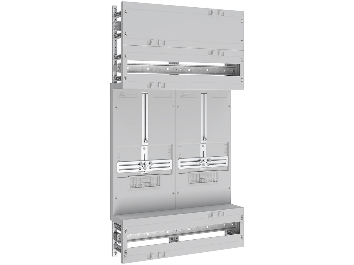 Komplettfeld SE Prisma XS 2 Zählerplätze 2 Felder 6 Reihen 500×900mm