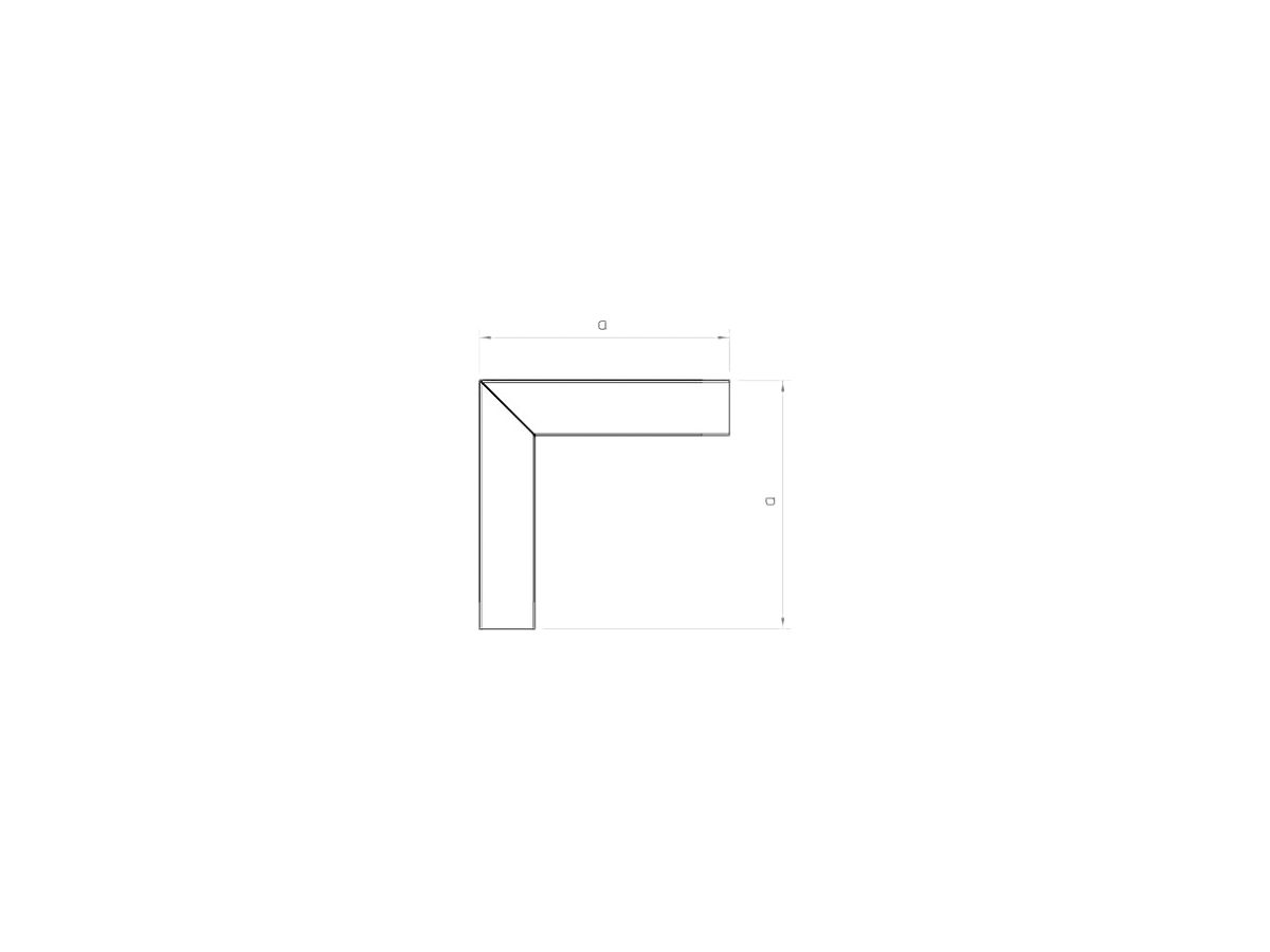 Flachwinkel Bettermann LKM 60×60mm verzinkt reinweiss