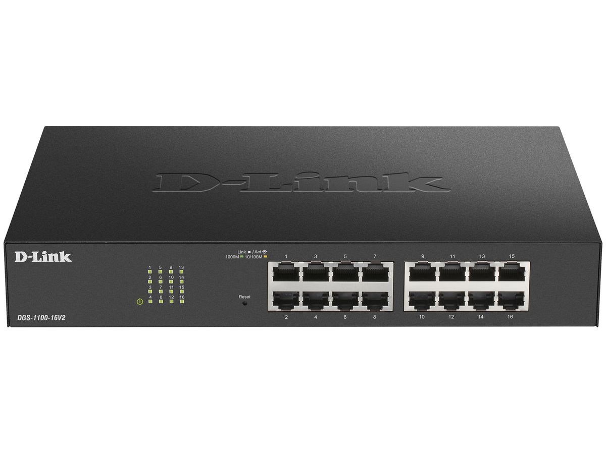 Switch D-LINK DGS-1100-16V2/E, 16-Port smart managed Layer2 Gigabit