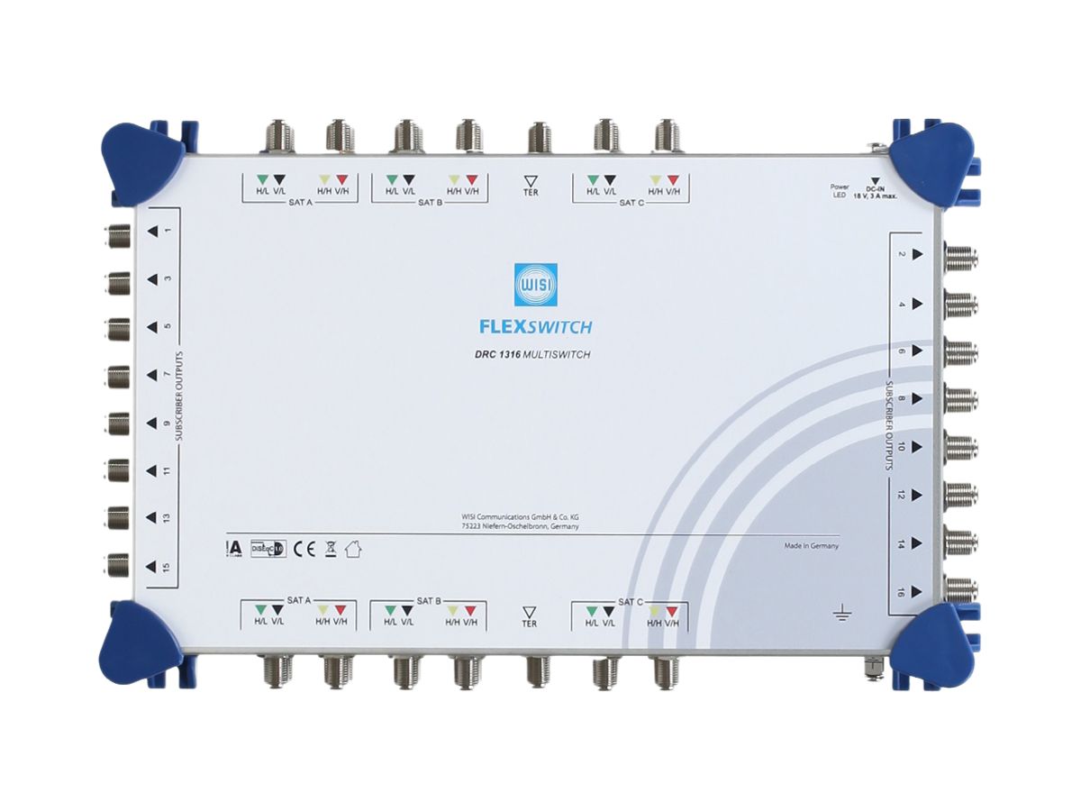 Multischalter WISI FLEXSWITCH 13/16, Kaskade, terrestrisch passiv