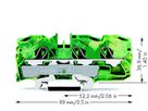 Durchgangsklemme WAGO TOPJOB S 10mm² 3L grün/gelb Serie 2010