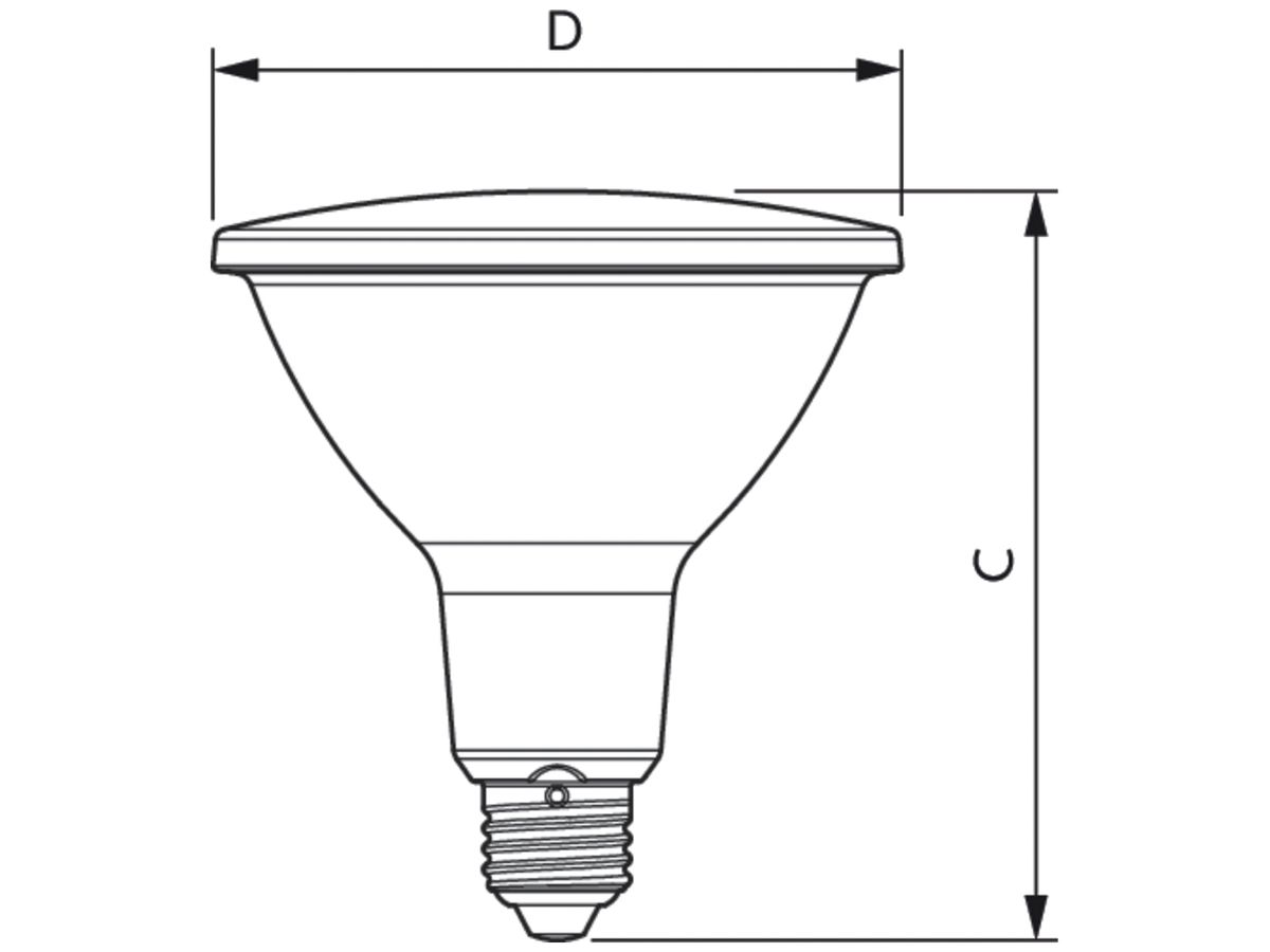 LED-Lampe Philips CorePro E27 9W 750lm 2700K PAR38 25°