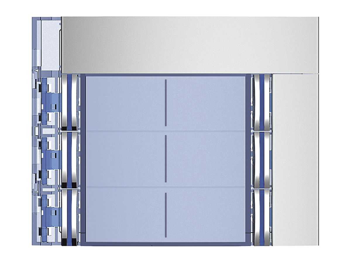 Frontblende mit 6 Tasten für Ruftastenmodul 8 Tasten Sfera aluminium