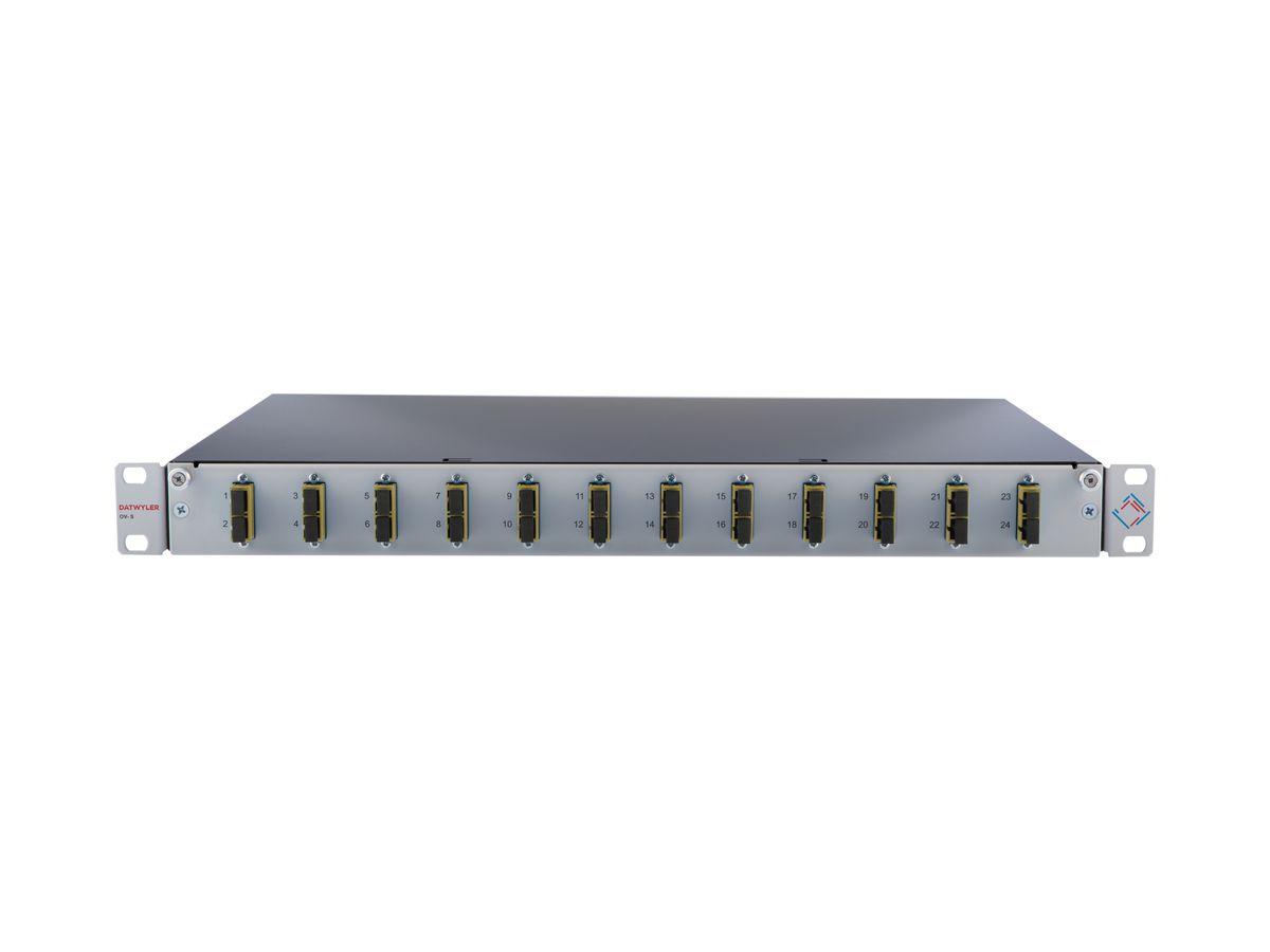 Patchpanel LWL 19" Breakoutbox 1HE 12×SCD/PC beige, MM OM2