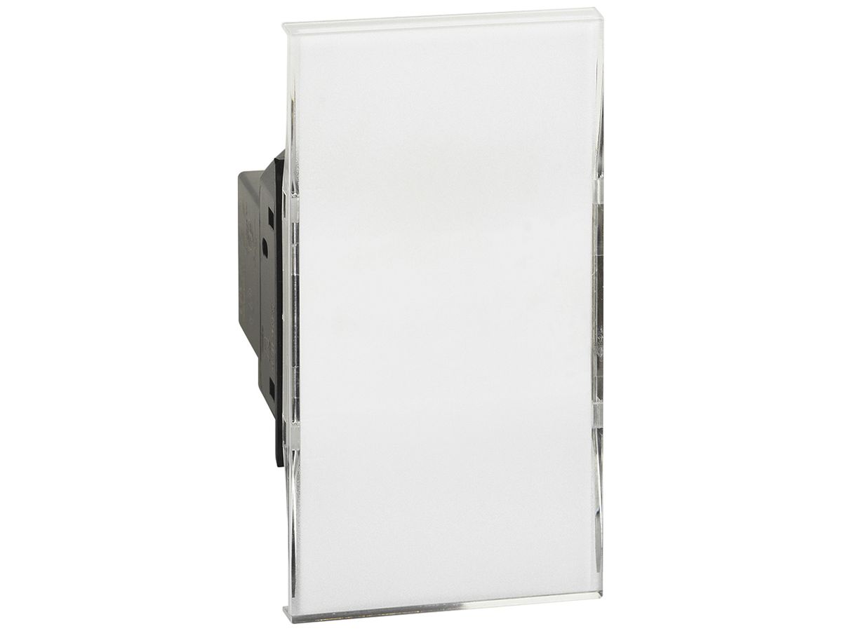 Taster Living Now 2-module 230V mit Namenschild und LED-Beleuchtung