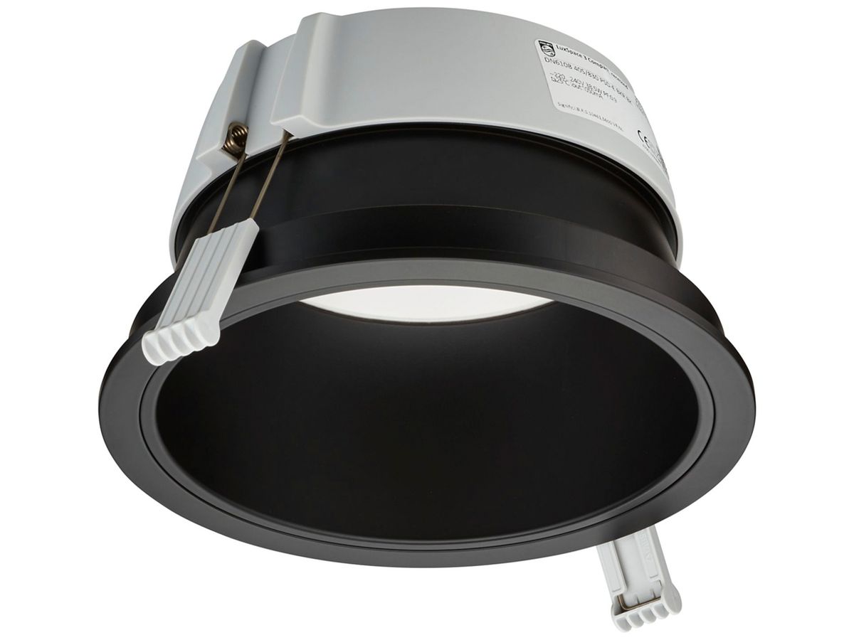 LED-Downlight Philips LuxSpace Compact BKR 23W 2200lm 840 WB Ø214mm schwarz
