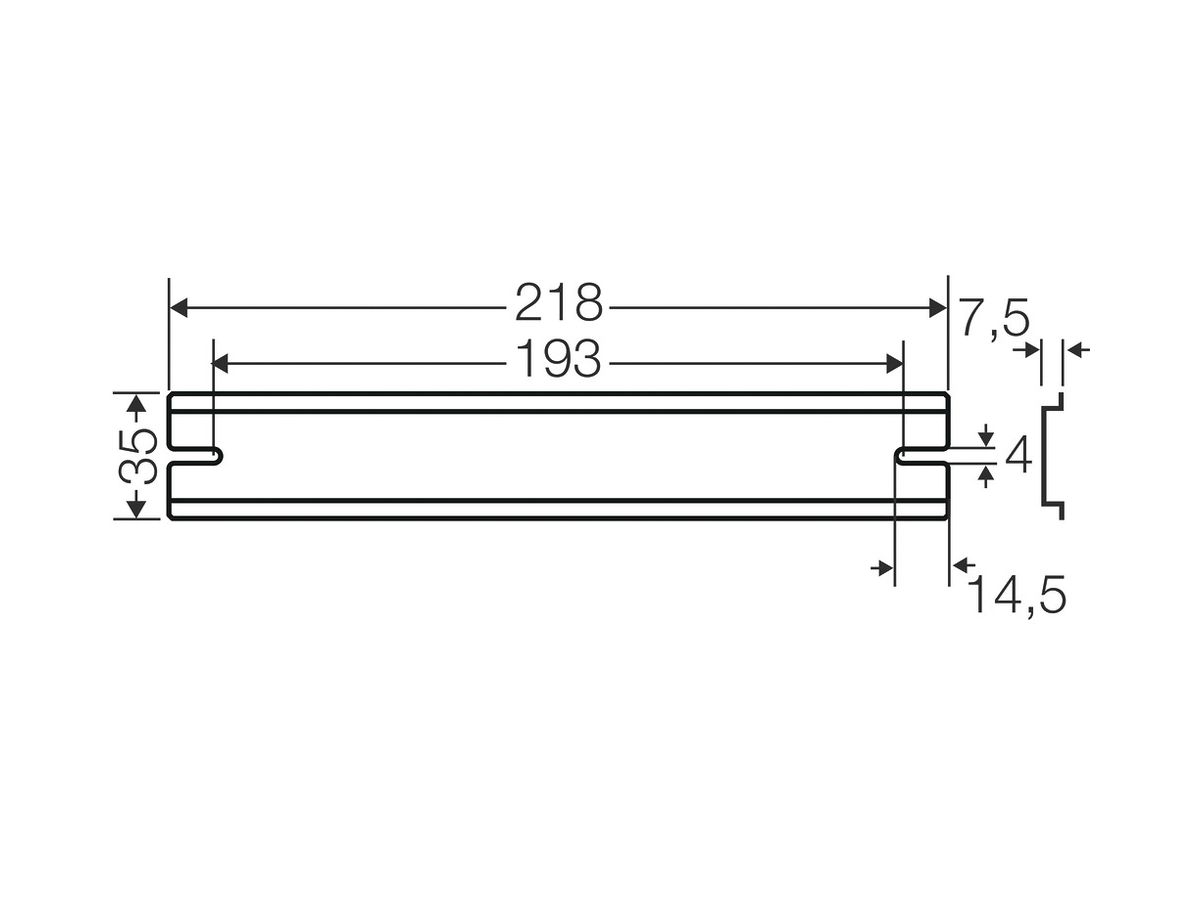Tragschiene Hensel für KF 25 218mm