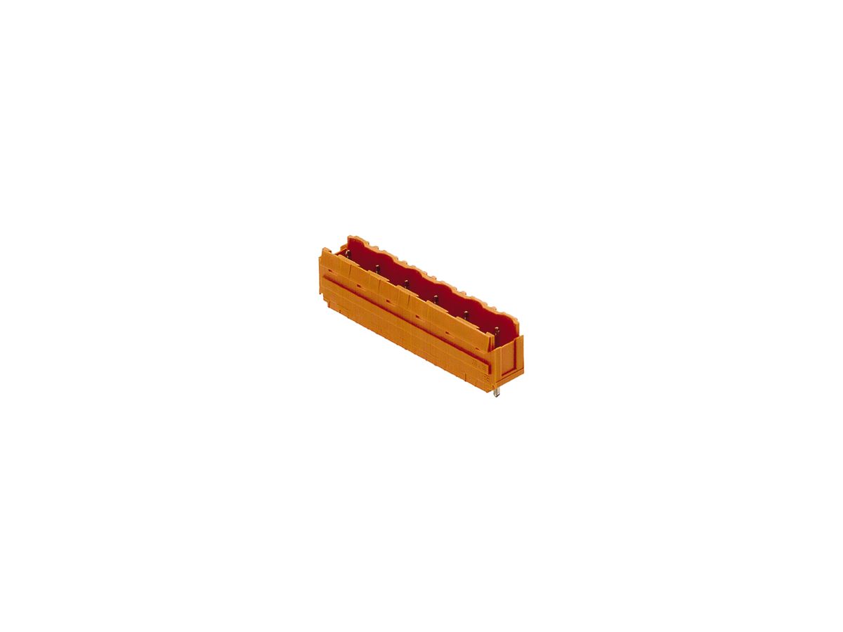 Stiftleiste Weidmüller SL Schwalbenschwänze THT 7.62mm 6L 180° 3.2mm orange