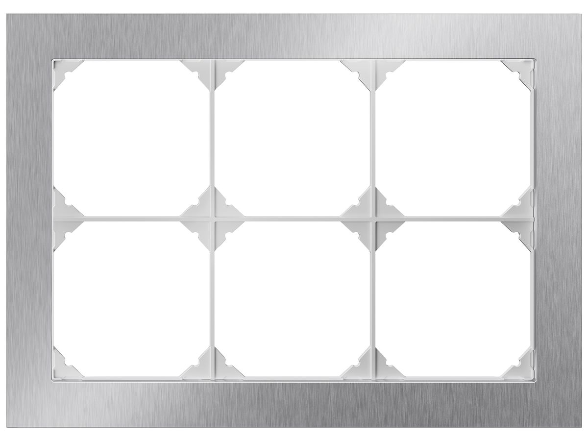 UP-Kopfzeile EDIZIO.liv prestige SNAPFIX® 2×3 154×214mm chromstahl geschliffen