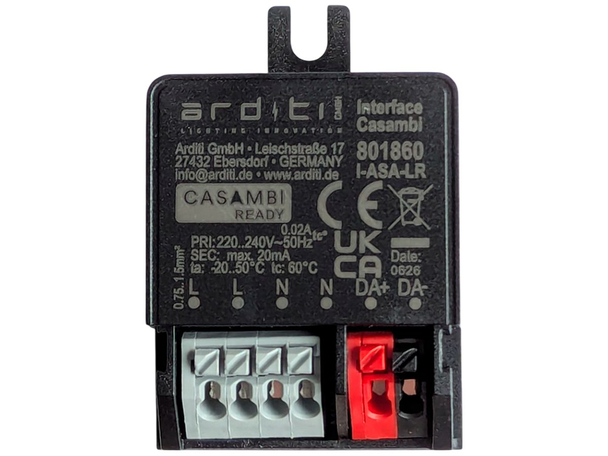 EB-Schnittstelle Elektrogros Casambi IP20 IN:220…240V DALI 52.5×35.5×20mm