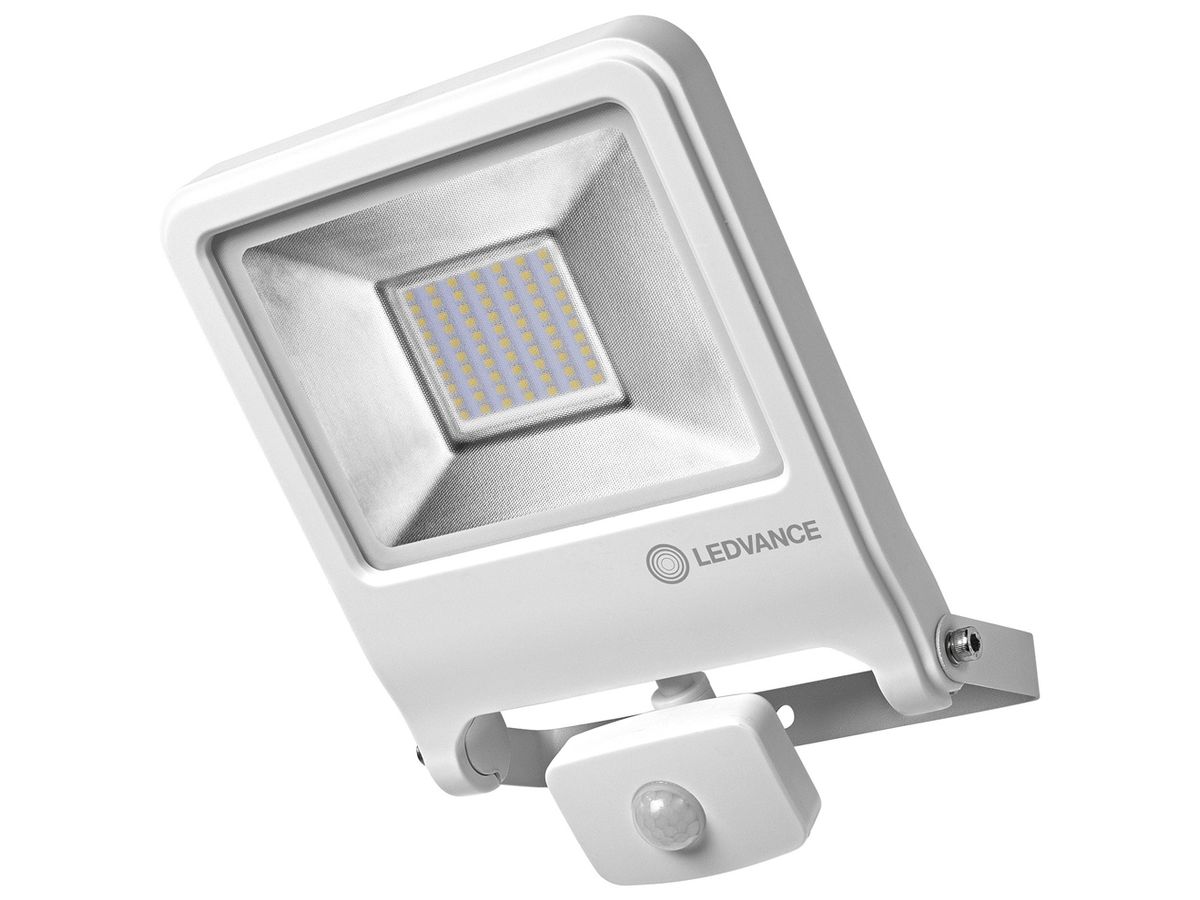 LED-Strahler LDV ENDURA FLOOD SENSOR 50W 4500lm 3000K weiss IP44