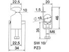 Schnellverleger BET 2056 H-Fuss Kunststoff 12…16mm 1×Kabel Stahl tfZn