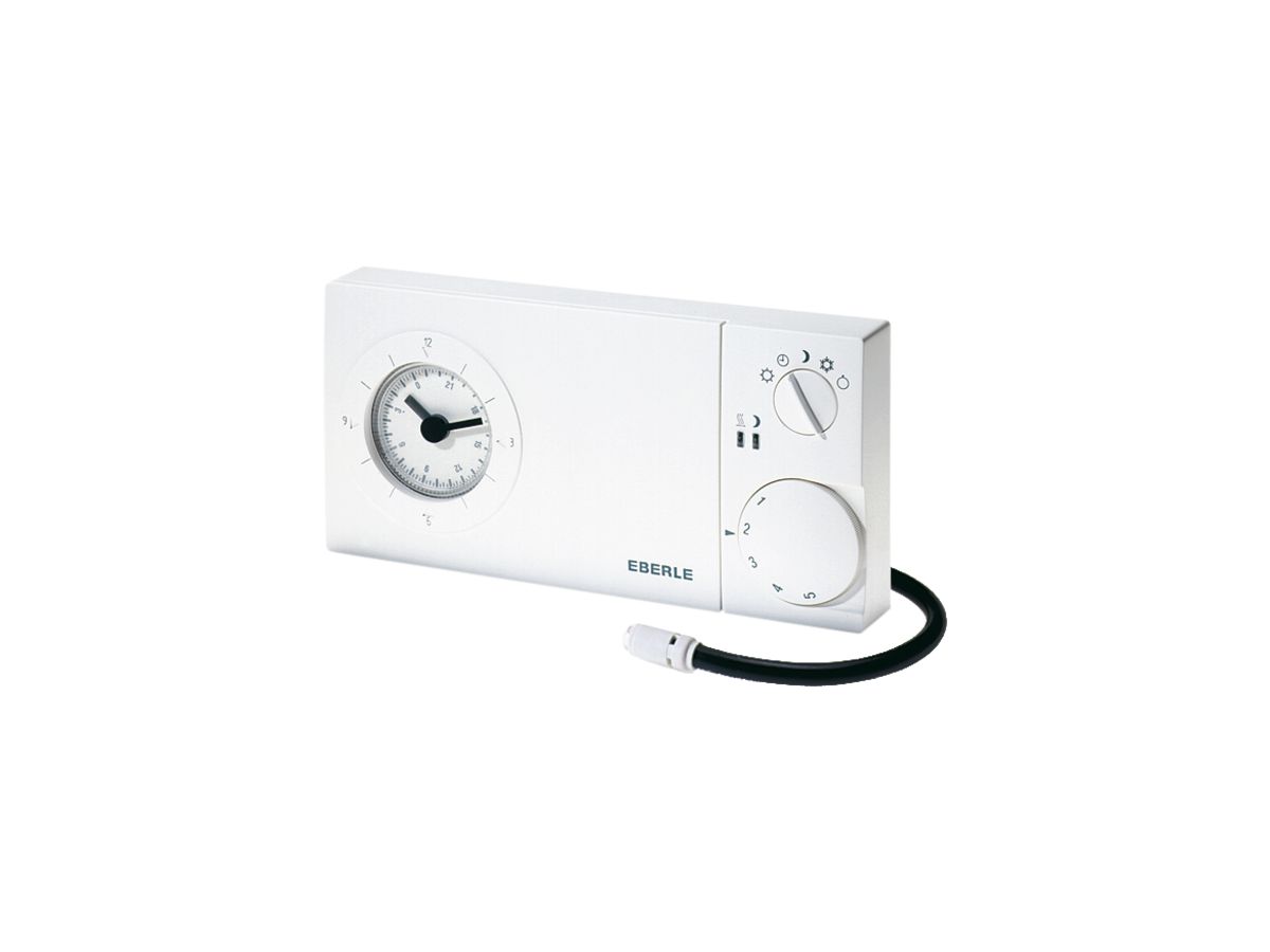 AP-Uhrenthermostat Eberle easy 3 ft, Tages, 230V 1W, weiss