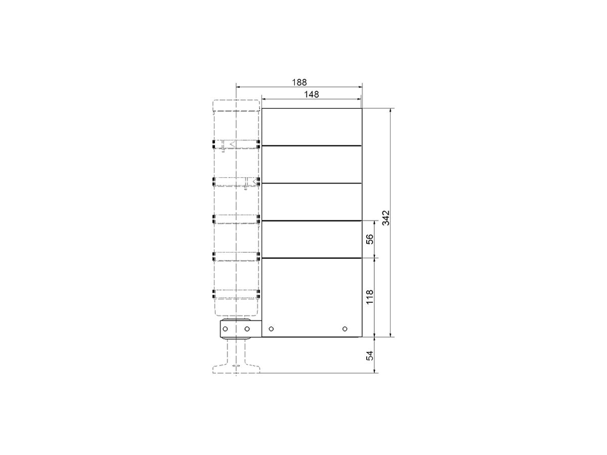Beschriftungstafel WERMA, für Signalsäule, komplett