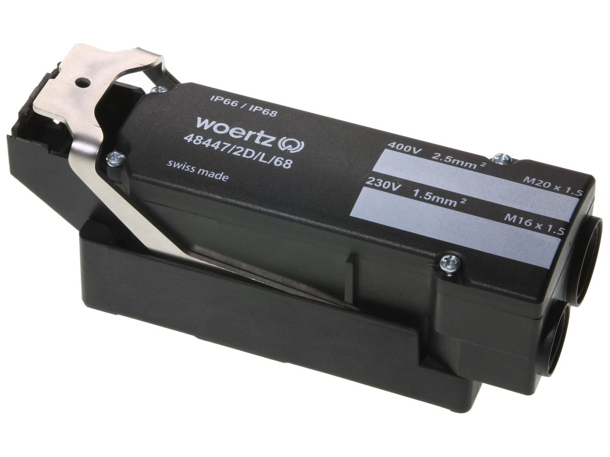 Anschlussdose Woertz für Flachkabel DALI IP 5×2.5+2×1.5mm² IP68 5P+Bus