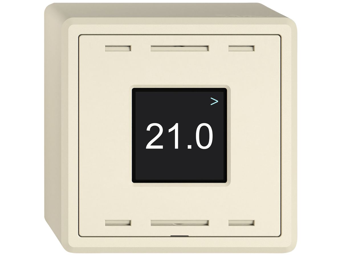 AP-Raumtemperatursensor EDIZIO.liv Wiser SNAPFIX® 230V 5…30°C crema