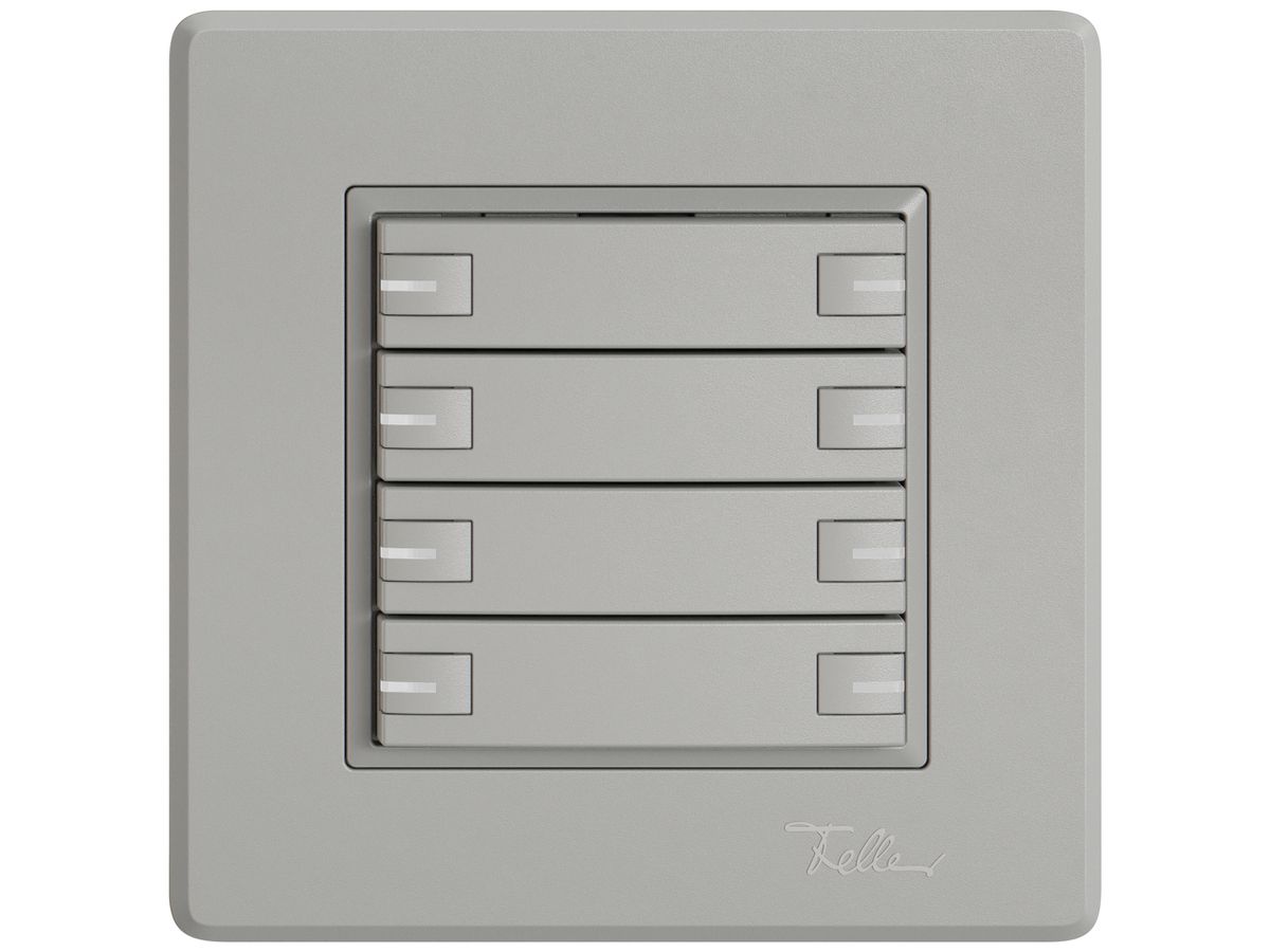 UP-KNX-Taster RGB EDIZIO.liv SNAPFIX® Temperaturfüh.RGB-LED 8×T 1-Tbed.hgu