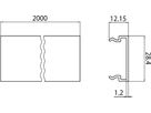 Diffusor Sylvania Lytespan H Kunststoff 2000×28×12.15mm klar