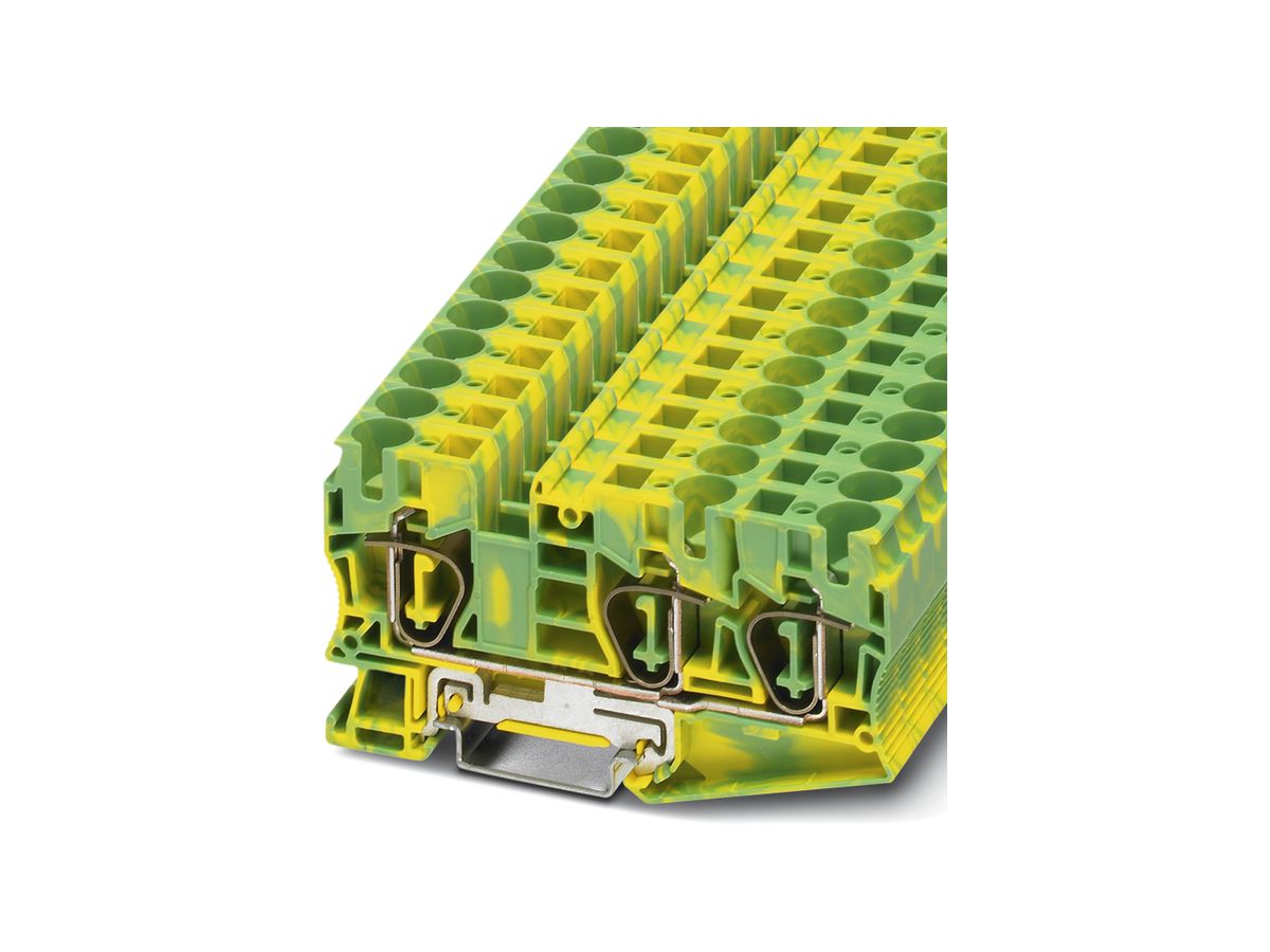 Durchgangsreihenklemme 0.2…16mm² grün/gelb, ST 10-TWIN-PE