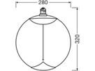 LED-Lampe LEDVANCE Vintage 1906 E27 12W 400lm 818 DIM Rauch Ø280×320mm