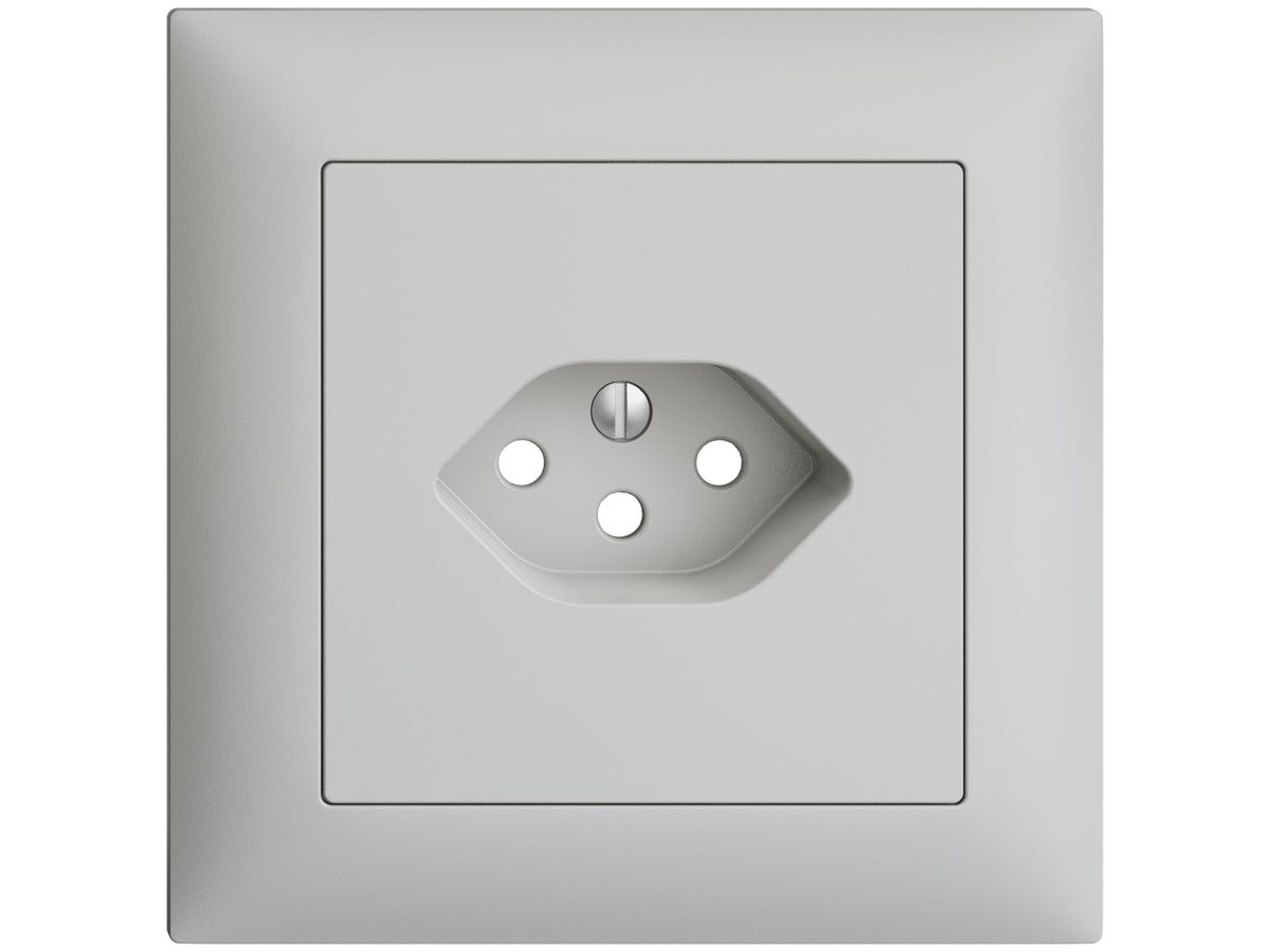 UP-Frontset EDIZIOdue hellgrau 88×88mm 1×T13 mit Shutter