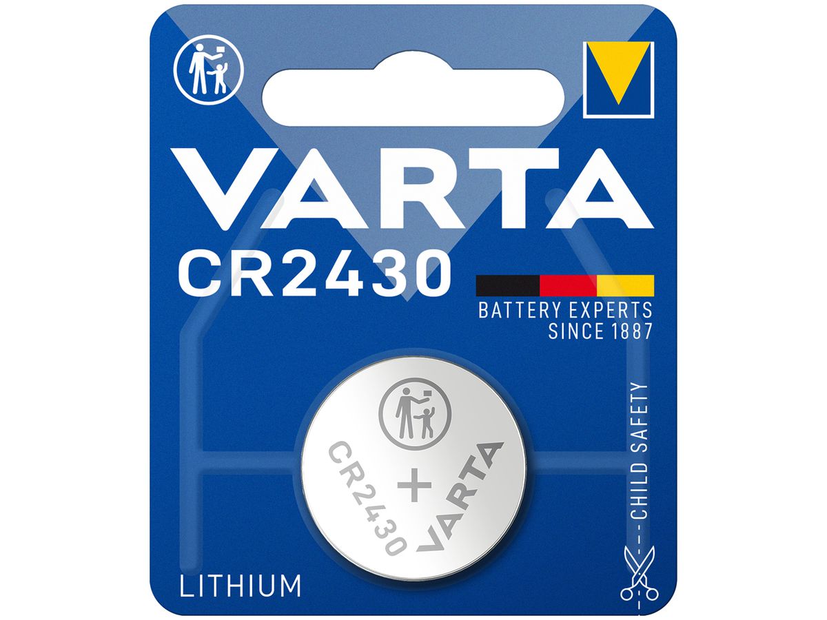 Knopfzelle Lithium VARTA Electronics CR2430 3V Blister à 1 Stück