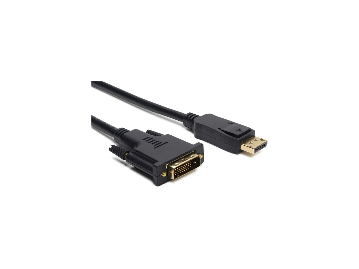 DisplayPort-DVI-D-Kabel CeCoNet WUXGA 165MHz 4.95Gb/s 3m schwarz