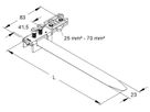 Erdleitungsbride 3/4…6" 25…70mm² Querverdrahtung