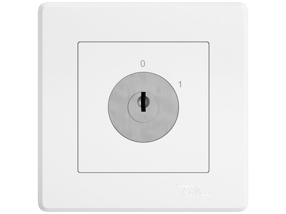 UP-Schlüsselschalter EDIZIO.liv m.KABA 1262KA/631984 getr.Kont.1P 0-1 T=66mm ws