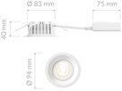 LED-Downlight Plejd DWN-01-W 8W 515lm 2200…4000K IP44 DIM Ø94mm weiss
