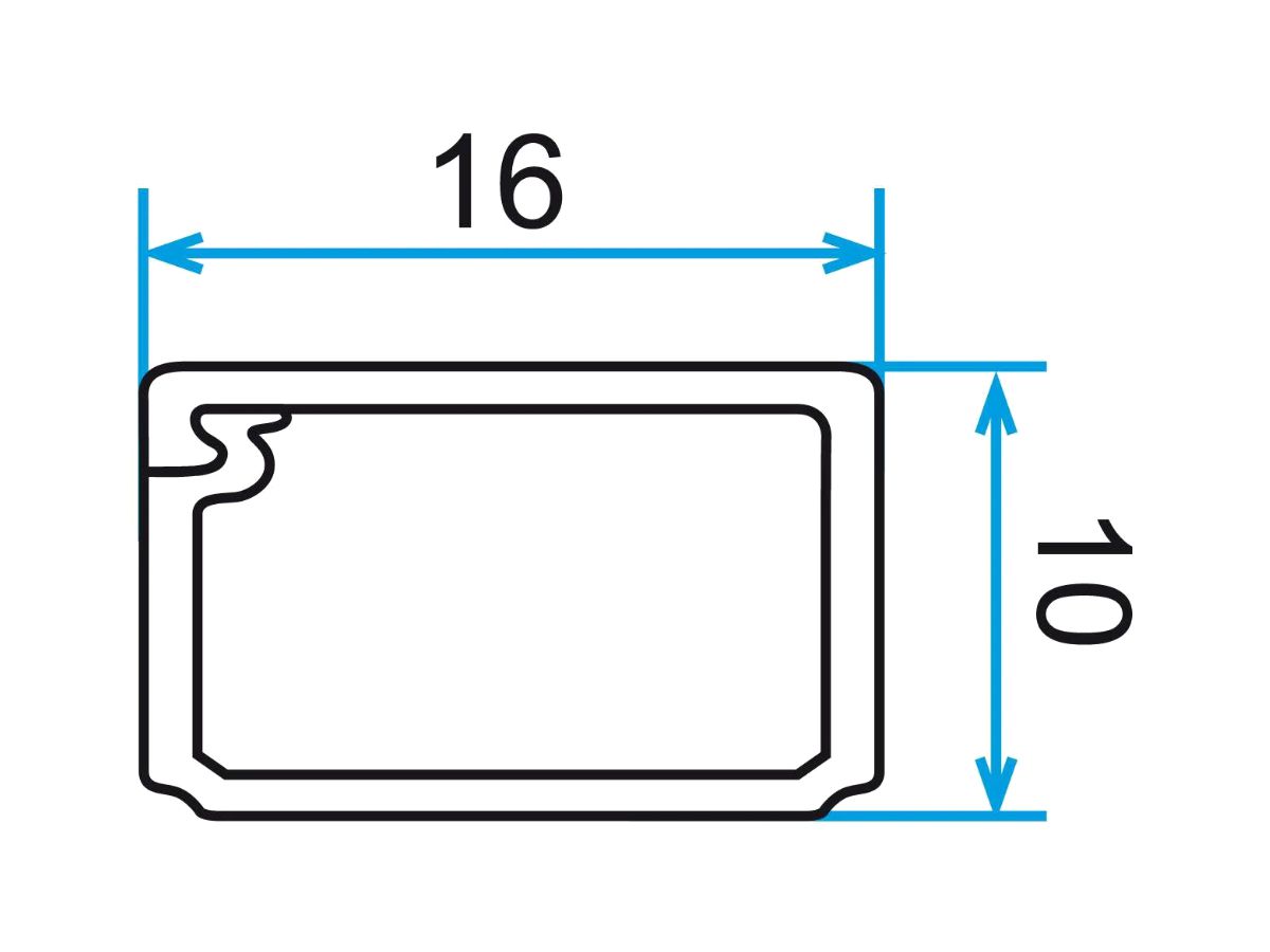 Minikanal Plasfix 16x10mm Eiche - L=2m selbstklebend