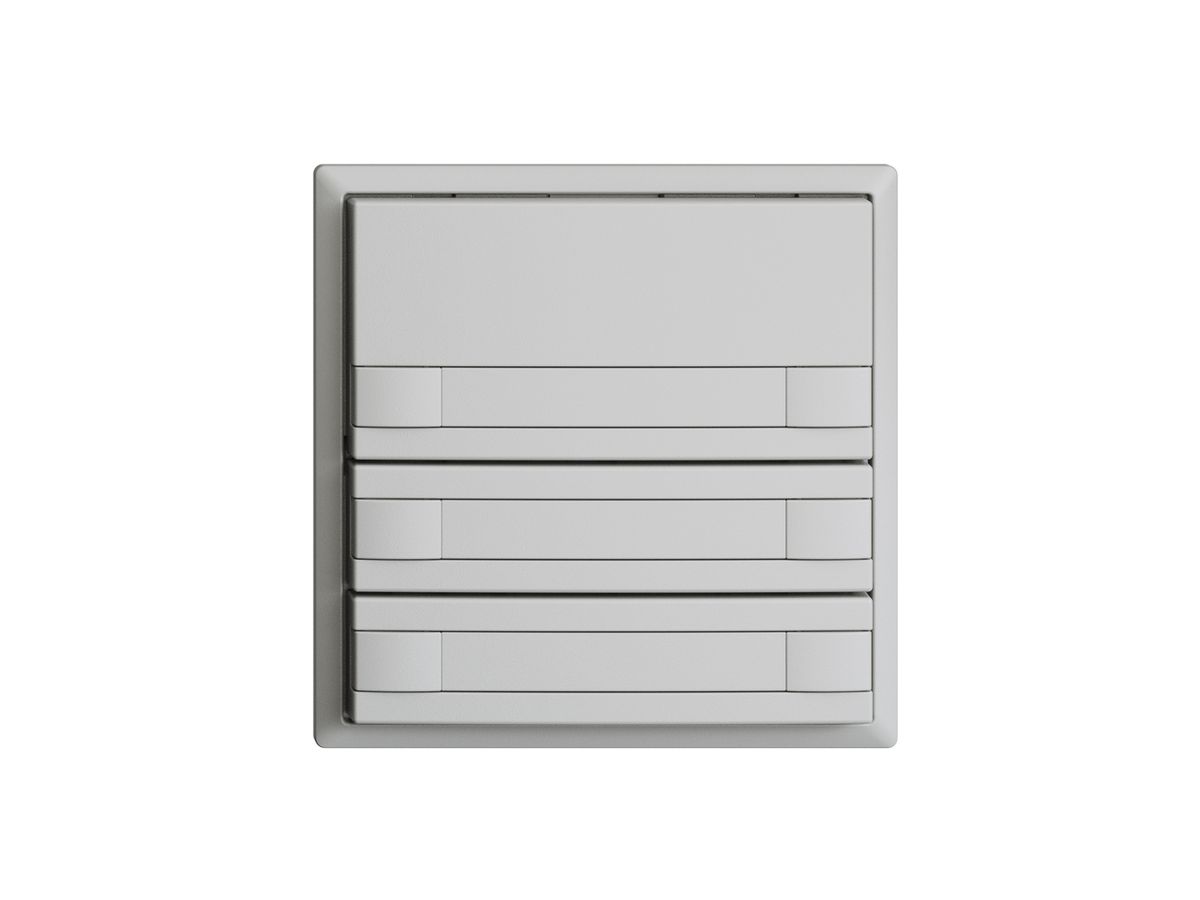 KNX-Taster RGB EDUE, 250mW, o.LED, m.Papiereinlage, 3×Taste, 2×Tastenb., hgu
