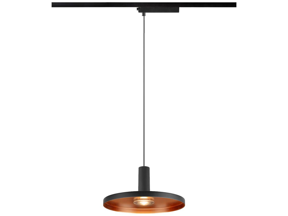 LED-Pendelleuchte SLV LALU PLATE 10W 700lm 2700…3000K DIM Ø220×115mm schwarz