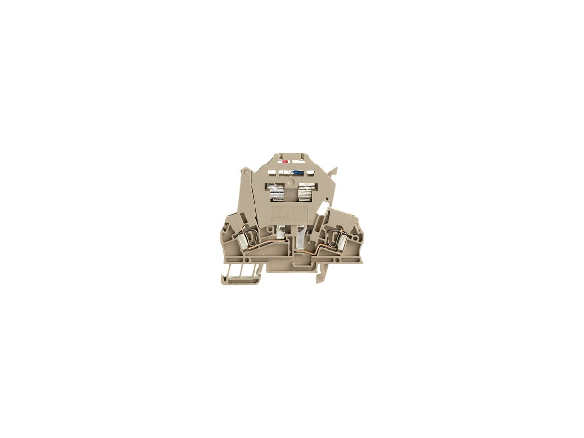 Sicherungs-Reihenklemme Weidmüller ZSI 2.5/LD 250AC Zugfeder 2.5mm² TS35 beige