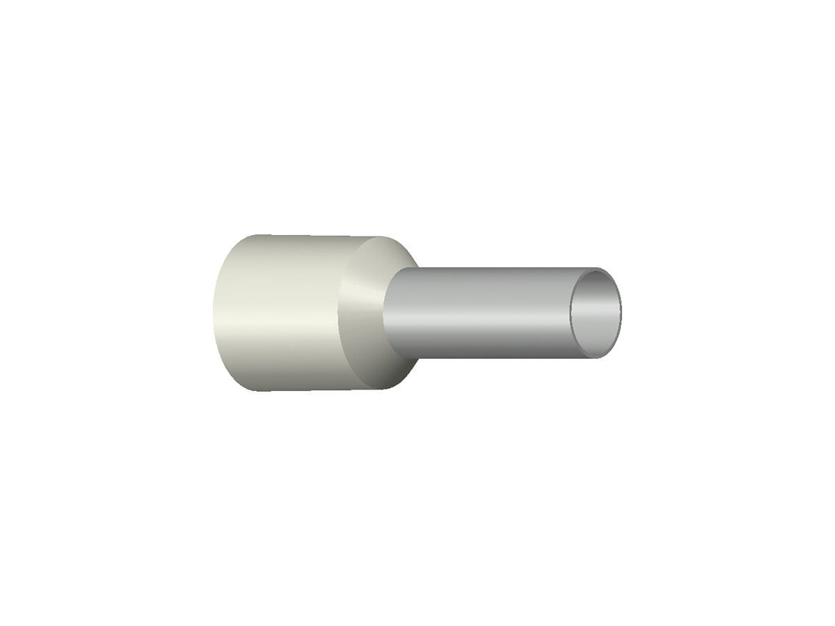 Aderendhülse Typ A isoliert 10mm²/12mm elfenbein