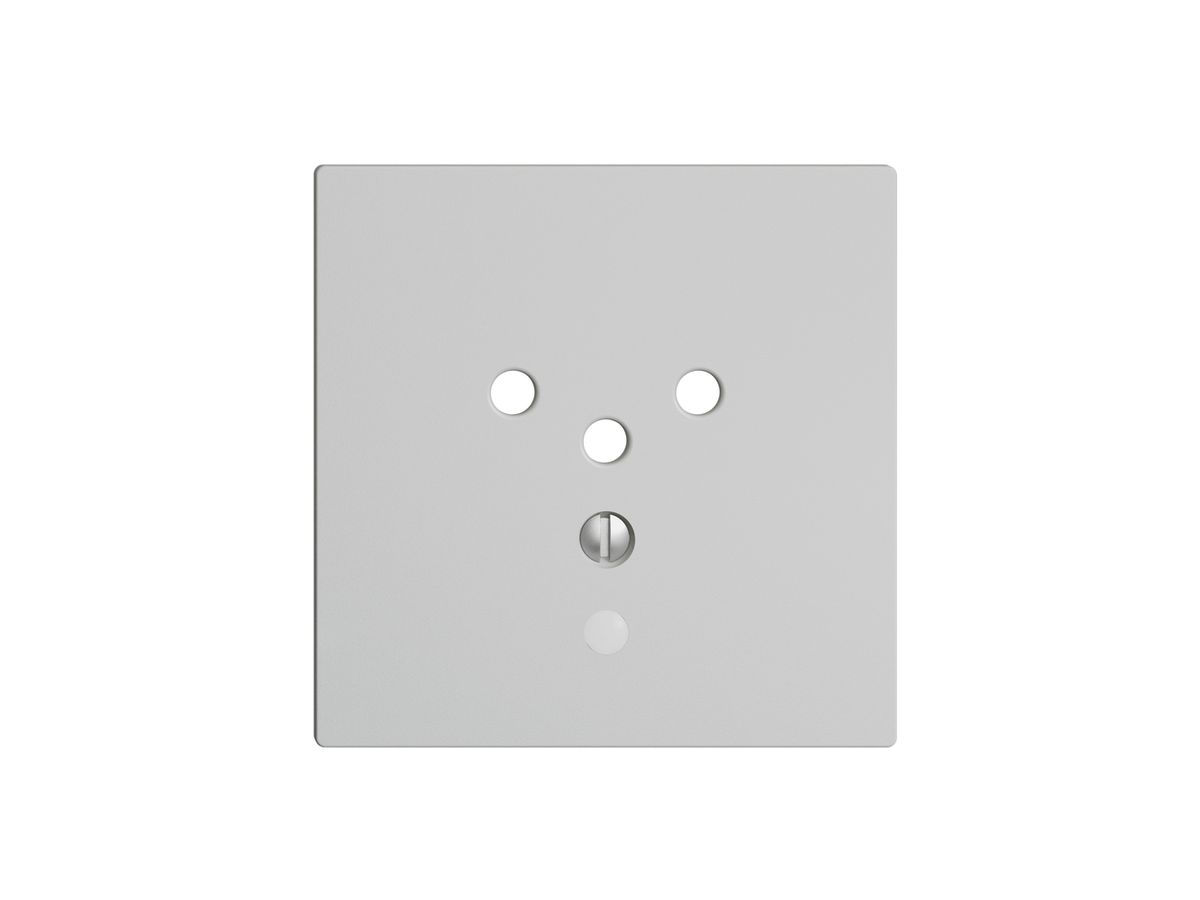 Frontplatte EDIZIOdue T12 hellgrau 60×60mm mit Linse für Steckdose