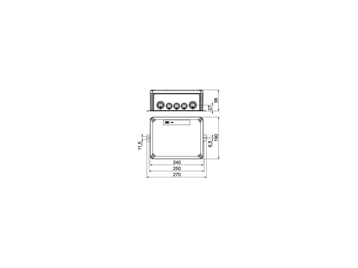 Kabelabzweigkasten Bettermann E30-E90 240×190×95mm 5×16mm² or