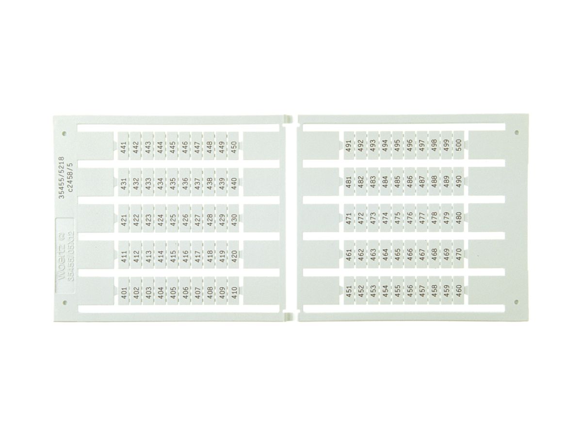 Bezeichnungsschildchen 5×9mm 100×L3, 5 Kart. zu 100