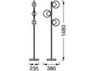 Stehleuchte LEDVANCE DECOR MEMPHIS G9 3×28W schwarz